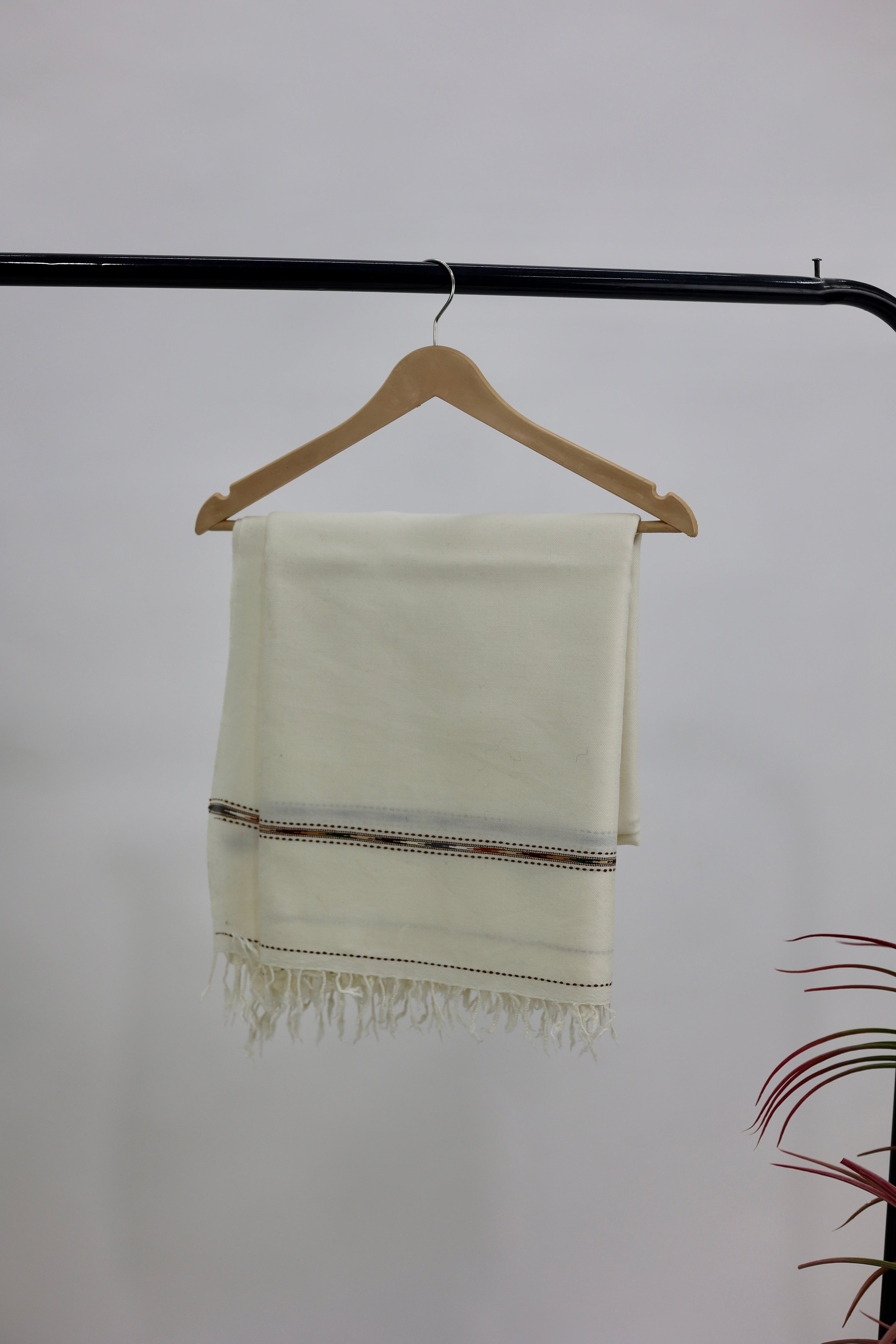 Lajvar special shawl white pure wool