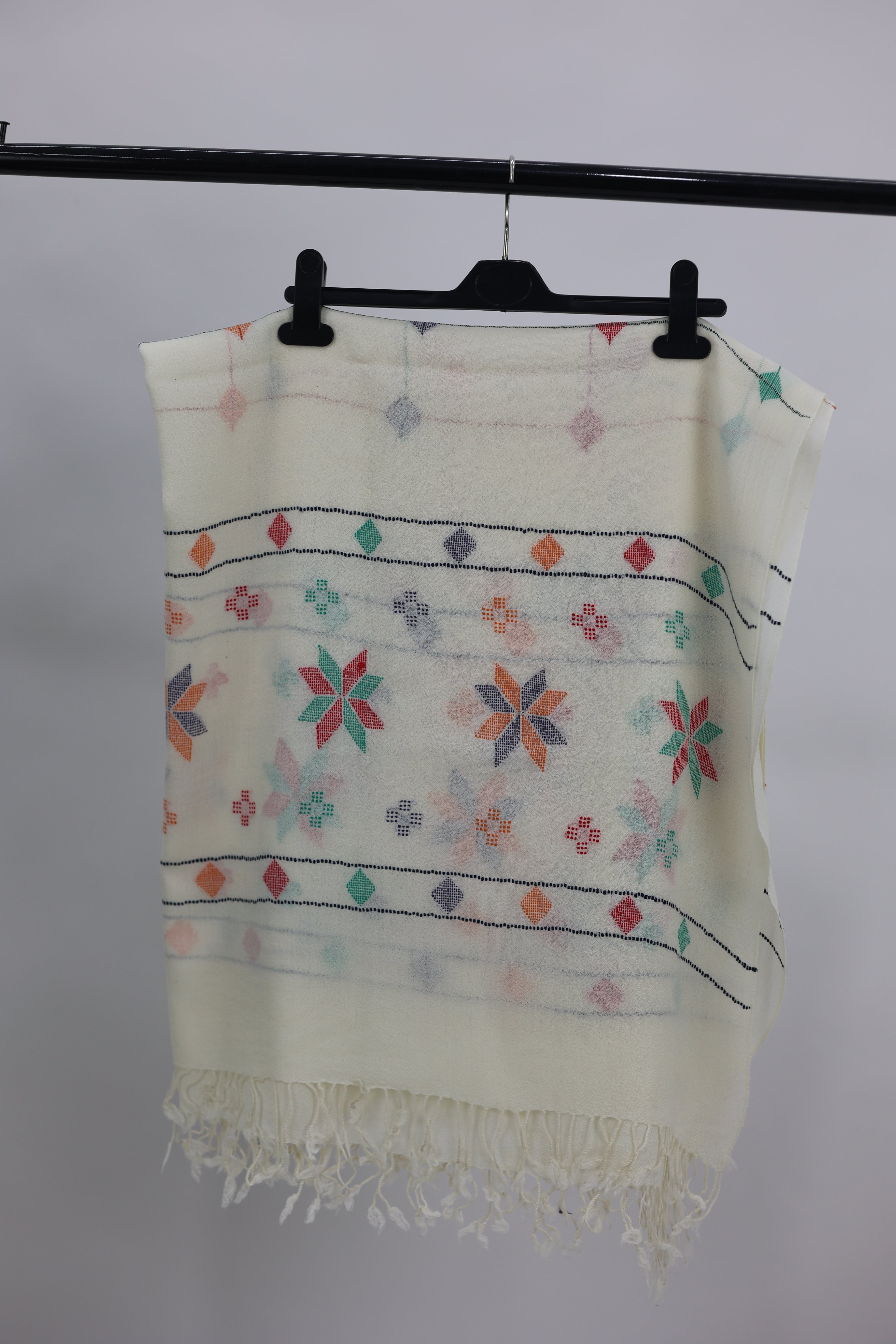 Ladies black woolen shawl