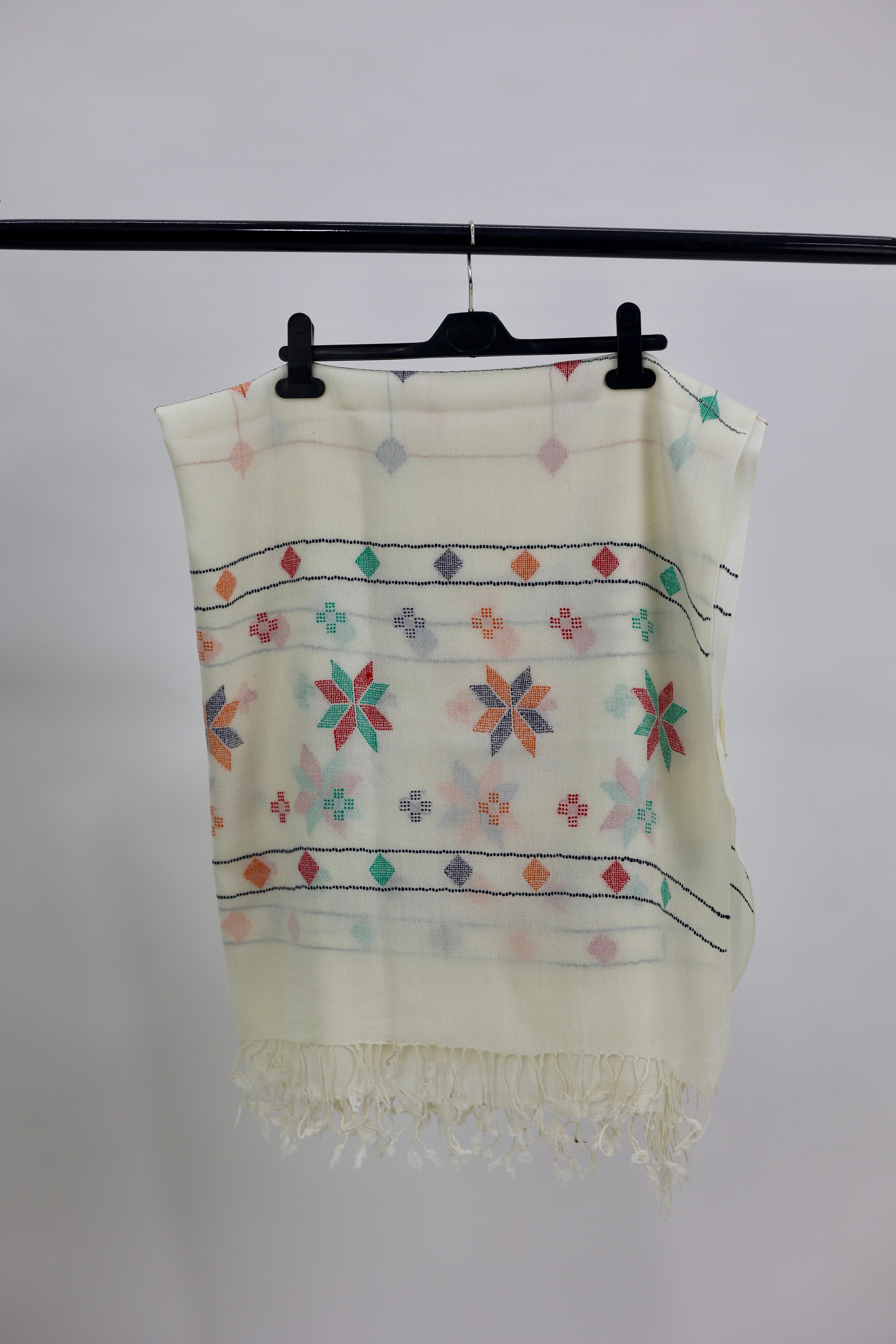 Ladies black woolen shawl